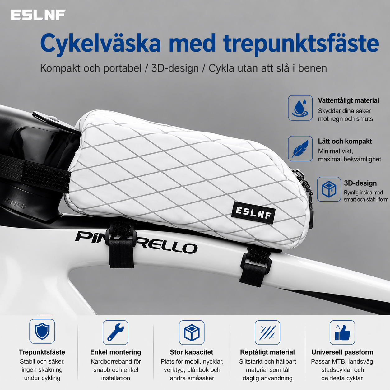 ESLNF ultralätt Cykelväska