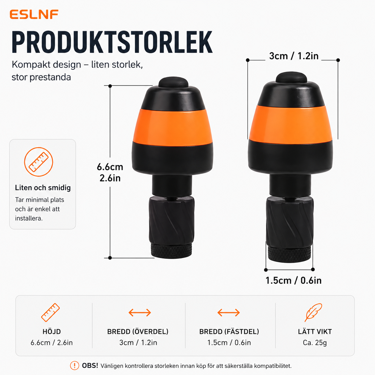 Styrändspluggar för cykel med blinkande led