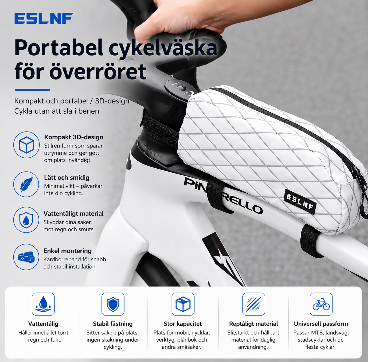 ESLNF ultralätt Cykelväska