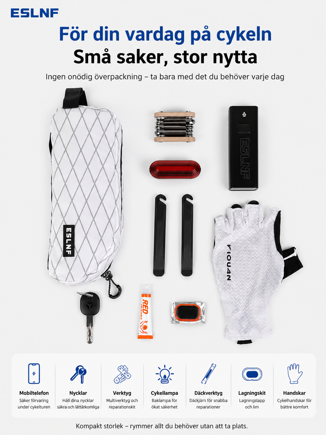 ESLNF ultralätt Cykelväska